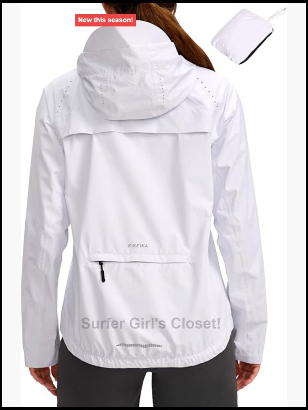 Waterproof Windbreaker Rain Jacket Cycling Packable Reflective Running